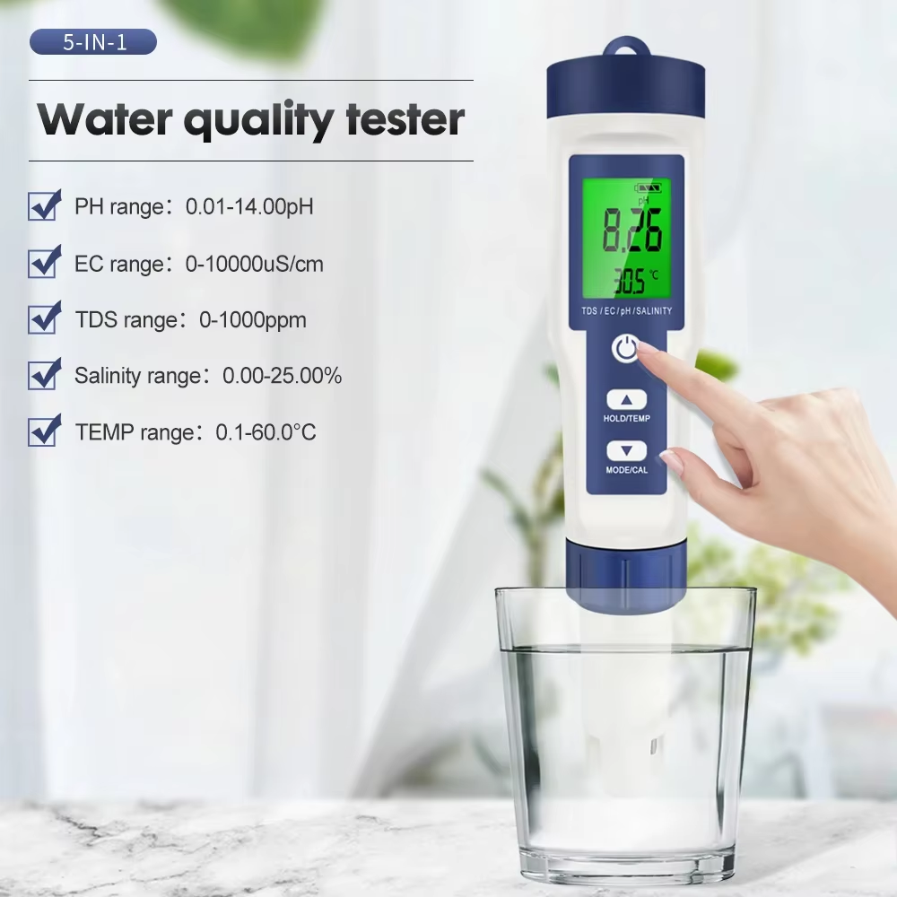 5-in-1 Digital pH Meter TDS EC - Ec Meter Digital recensione e prezzo