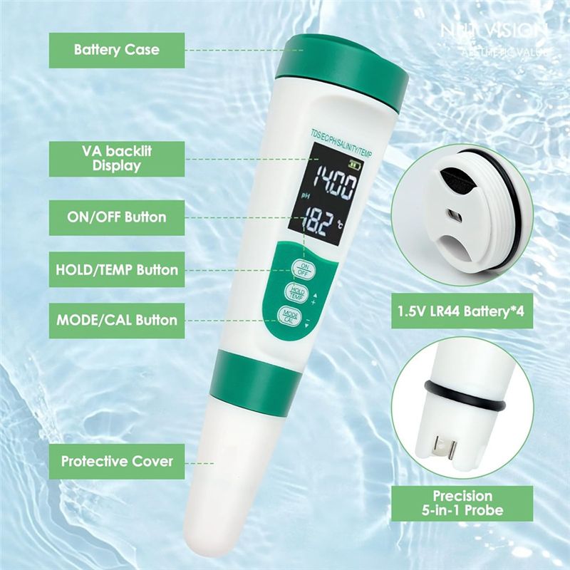 AT02-5 In1 Digital PH Meter Hi - Ec Meter Digital recensione e prezzo